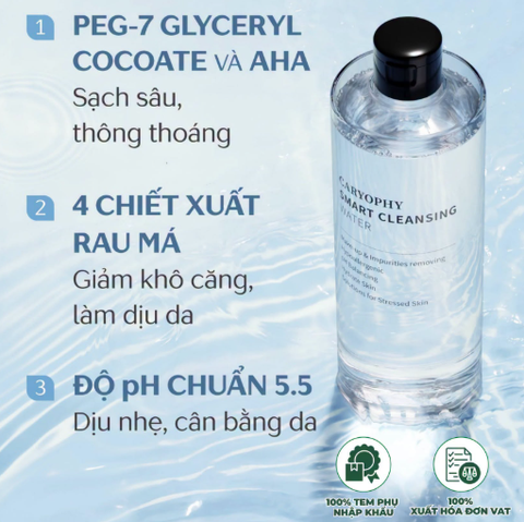 [CARYOPHY] Nước Tẩy Trang Caryophy Smart Cleansing Water 500ml