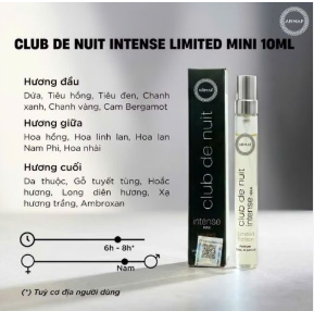 Nước Hoa Armaf Club De Nuit Intense Man Limited Edition Parfum 10ml