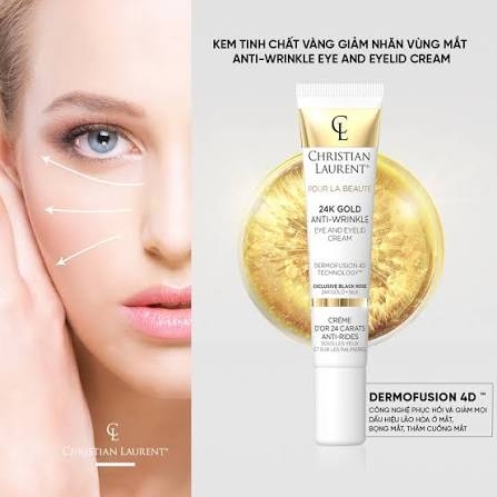 Kem Dưỡng Mắt Christian Laurent 24K Gold Anti-Wrinkle Eye And Eyelid Cream 20ml