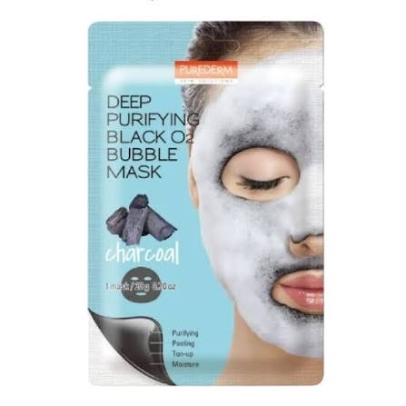 Mặt Nạ Purederm Deep Purifying Black O2 Bubble Mask 20g