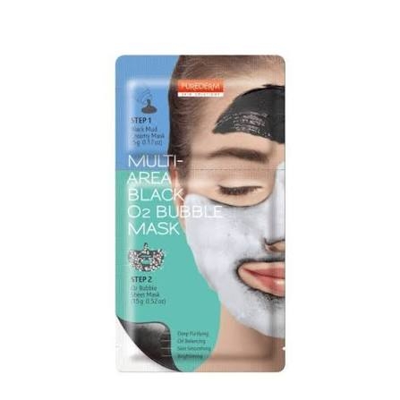 Mặt Nạ 2 Chức Năng Purederm Multi-Area Black O2 Bubble Mask