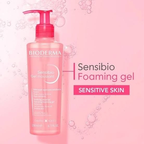 Gel Rửa Mặt  Bioderma Sensibio Gel Moussant