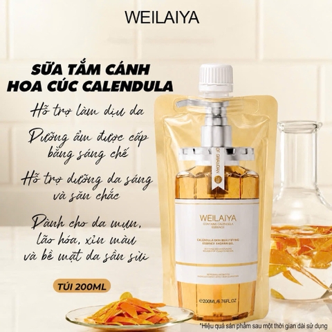 Sữa Tắm Weilaiya Calendula Skin Beautifying Essence Shower Gel 200ml