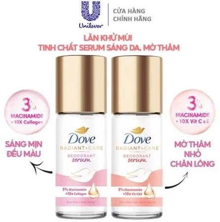 Lăn Khử Mùi Dove Radiant + Care Deodorant Serum 45ml