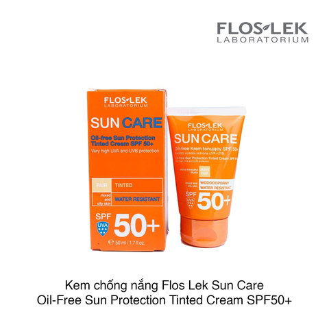 Kem Chống Nắng Floslek Sun Care Oil - Free Sun Protection Tin.ted Cream SPF50+ 50ml