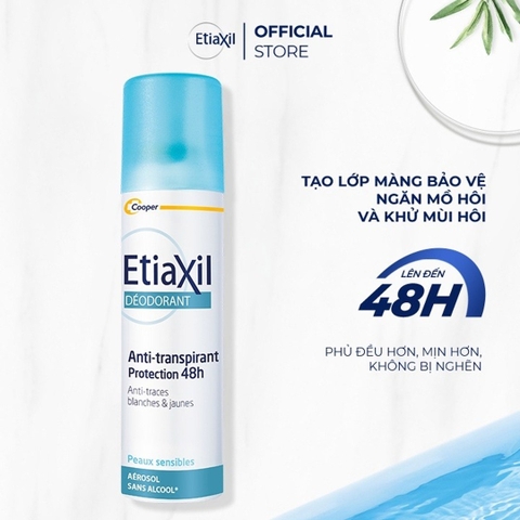 Xịt Phun Sương Khử Mùi Etiaxil Déodorant Anti-Transpirant 48h - 150ml