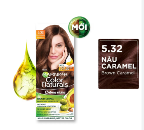 Kem Nhuộm Tóc Garnier Color Naturals Creme Riche - 5.32 Caramel Brown
