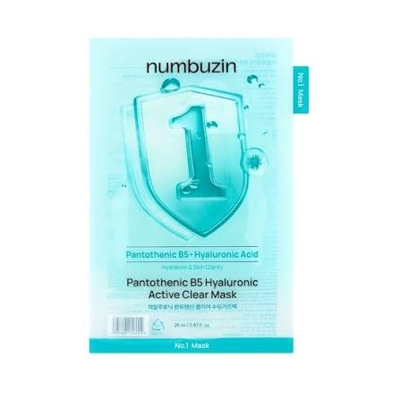 Mặt Nạ Numbuzin No.1 Pantothenic B5 Hyaluronic Active Clear Mask 26ml