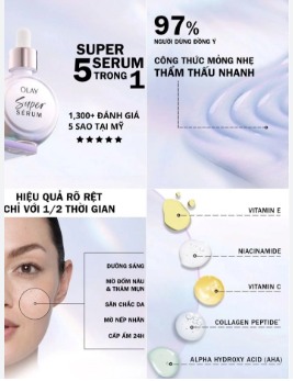 Tinh Chất Olay Super Serum Firms Brightens Hydrates 30ml