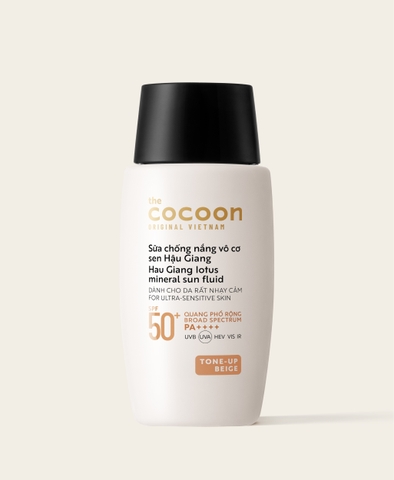 The Cocoon Sữa Chống Nắng Sen Hậu Giang SPF50+ PA++++ 50ml