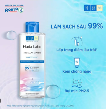 (Rohto) Nước Tẩy Trang Hada Labo Micellar Water Whitening 240ml