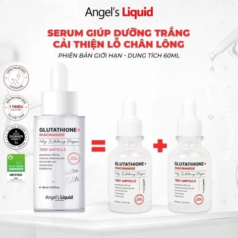 Tinh Chất Angel's Liquid Glutathione+ Niacinamide 700V Ampoule Limited Edition 60ml