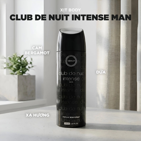 Xịt Thơm Body Armaf Clu De Nuit Intense Man Perfume Body Spray 200ml