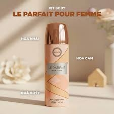 Xịt Thơm ARMAF Le Parfait Pour Femme Perfume Bodyspray 200ml