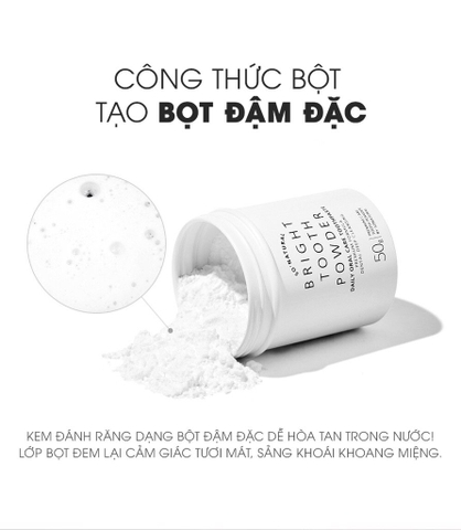 00-Bột Tẩy Trắng Răng So Natural Bright Tooth Powder Daily Oral Care Toothpaste 50g