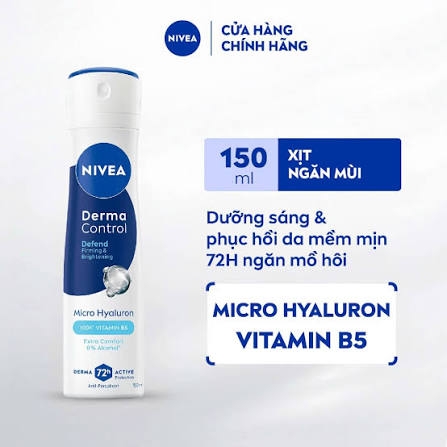 Xịt Khử Mùi Nivea Derma Control Defend Vitamin B5 150ml