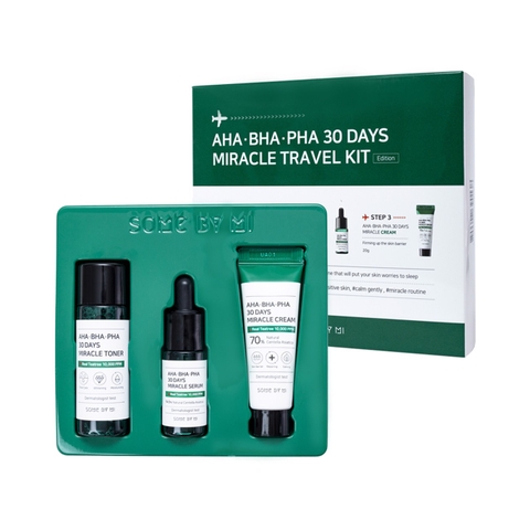 Bộ Trị Mụn Some By Mi AHA-BHA-PHA 30 Days Miracle Travel Kit - 3 Món