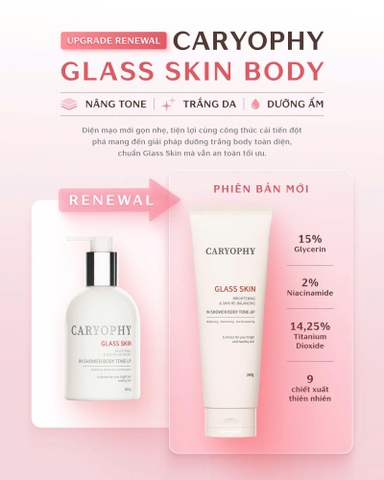 [CARYOPHY] Kem Dưỡng Thể Caryophy Glass Skin In Shower Body Tone-Up Cream 260g