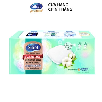 Bông tẩy trang Nhật Silcot #xanh lá