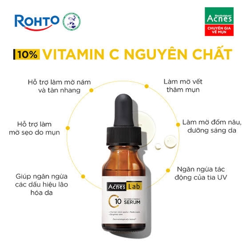 (Rohto) Tinh Chất Acnes Lab C10 Serum 15ml