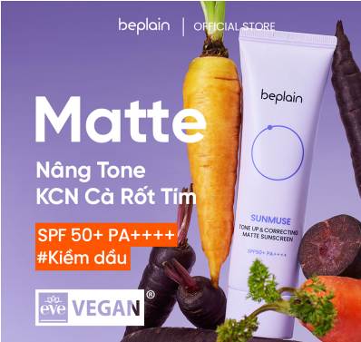 Kem Chống Nắng Beplain Sunmuse Tone Up & Correcting Matte Sunscreen SPF50+ PA++++ 50ml
