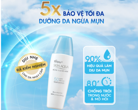 [Rohto] Sữa Chống Nắng Skin Aqua Acne Clear Milk 25g