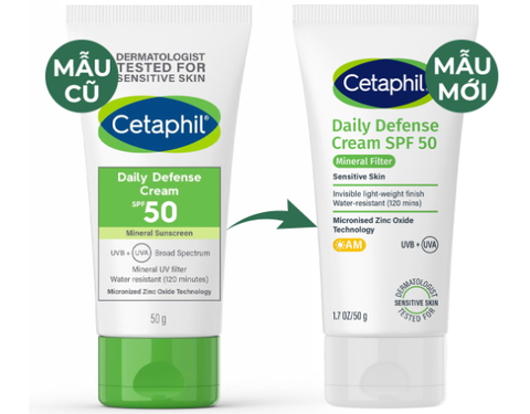 Kem Chống Nắng Dưỡng Ẩm Cetaphil Daily Defense Cream SPF50 50g