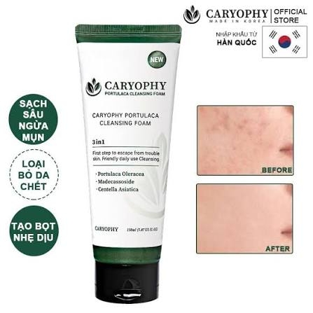 [CARYOPHY] Sữa Rửa Mặt Giảm Mụn 3in1 CARYOPHY Portulaca Cleansing Foam - 150ml