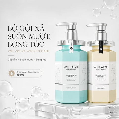 Weilaiya Set Gội Xả Advanced Repair Shampoo 450ml + Advanced Repair Conditioner 450ml