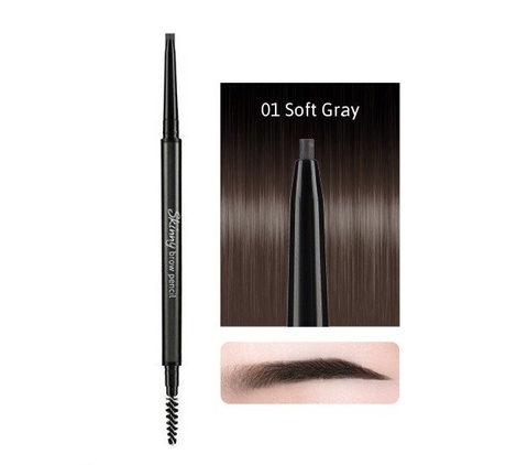 Chì Mày Siêu Mảnh Cathy Doll Skin Brown Pencil #01 Soft Gray