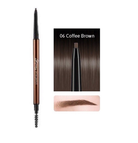 Chì Mày Siêu Mảnh Cathy Doll Skin Brown Pencil #06 Coffee Brown