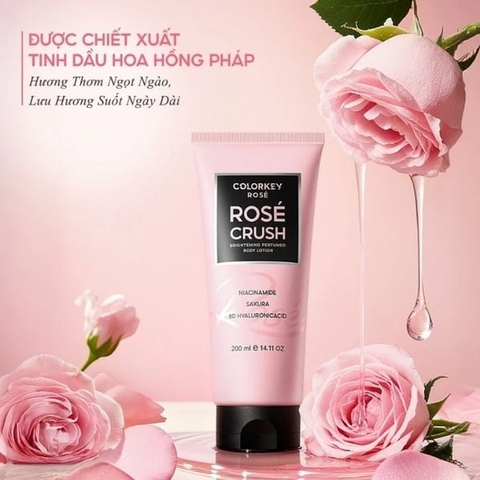 Sữa Dưỡng Thể Colorkey Rose Rose Crush Perfumed Brightening Body Lotion 200g