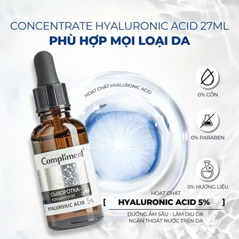 Tinh Chất Compliment Hyaluronic Acid 5% 27ml