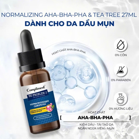 Tinh Chất Compliment No Problem  AHA-BHA-PHA-Tea Tree 27ml