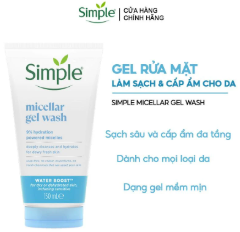 Gel Rửa Mặt Simple Micellar Gel Wash 150ml