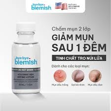 Bye Bye Blemish Lotion Chấm Mụn Dành Cho Mụn Trắng Sưng Đỏ Volcanic Ash Drying Lotion 30ml
