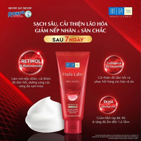 [Rohto] Sữa Rửa Mặt Hada Labo Pro Anti Aging α Lifting 80g