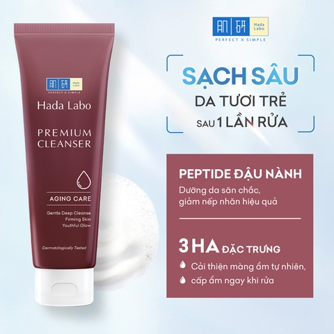 (Rohto) Sữa Rửa Mặt Hada Labo Premium Cleanser Aging Care 100g