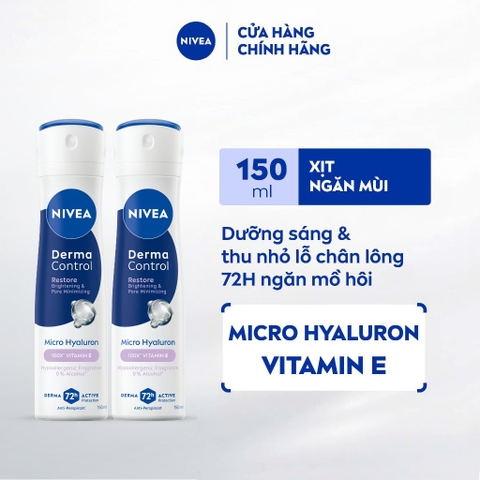 Xịt Khử Mùi Nivea Derma Control Restore Vitamin E 150ml