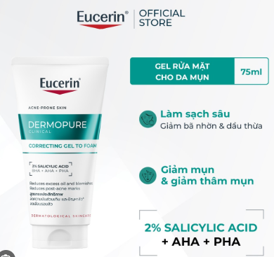 Gel Rửa Mặt Eucerin Dermopure Clinical Correcting Gel To Foam 150ml