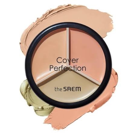 Che Khuyết Điểm Triệt Sắc The Saem Cover Perfection Triple Pot Concealer - 01 Correct Beige