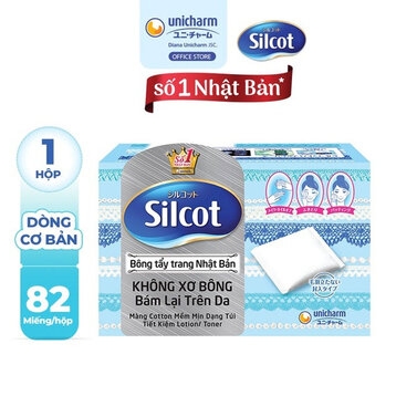 Bông tẩy trang Nhật Silcot #xanh dương