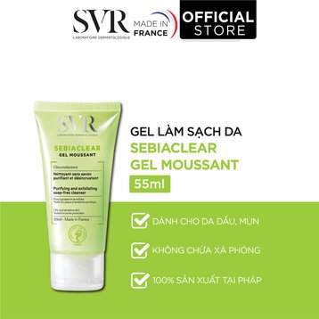 Gel Rửa Mặt SVR Sebiaclear Gel Moussant 55ml