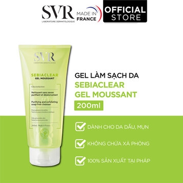 Gel Rửa Mặt SVR Sebiaclear Gel Moussant 200ml