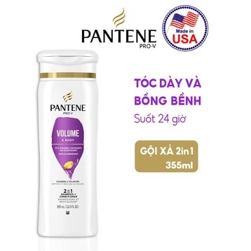 00-Dầu Gội Pantene Pro-V Volume & Body  2 In 1 Shampoo + Conditioner 355ml
