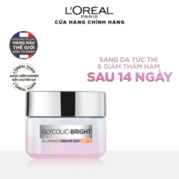 Kem Dưỡng Loreal Glycolic - Bright Glowing Cream Day SPF17 50ml