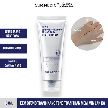 Kem Dưỡng Body Sur.Medic + Glutathione 100TM Bright Body Tone Up Cream 150ml