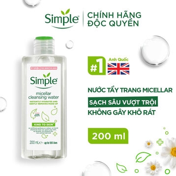 Nước Tẩy Trang Simple Micellar Cleansing Water 200ml