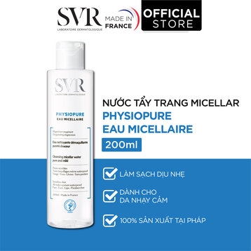 Nước Tẩy Trang Mặt - Mắt - Môi SVR Physiopure Eau Micellaire