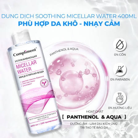 Nước Tẩy Trang Compliment Soothing Micellar Water 400ml